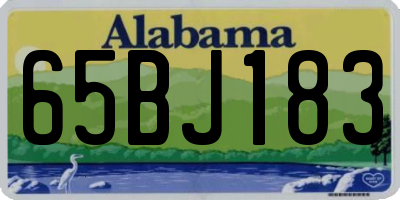 AL license plate 65BJ183