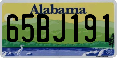 AL license plate 65BJ191