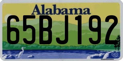 AL license plate 65BJ192