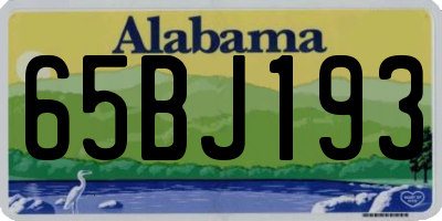 AL license plate 65BJ193