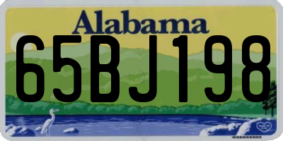 AL license plate 65BJ198