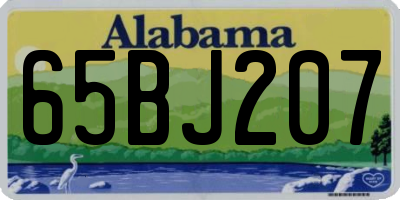AL license plate 65BJ207