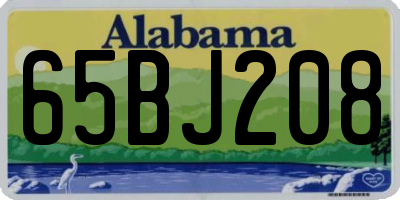 AL license plate 65BJ208