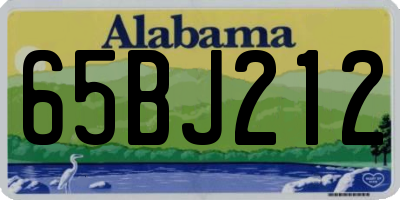 AL license plate 65BJ212