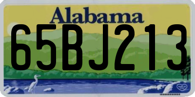 AL license plate 65BJ213