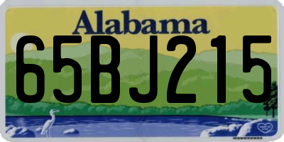 AL license plate 65BJ215