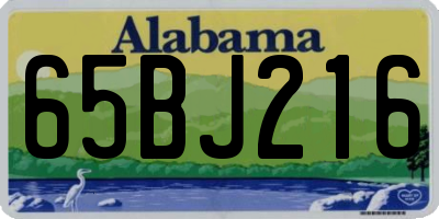 AL license plate 65BJ216