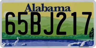 AL license plate 65BJ217