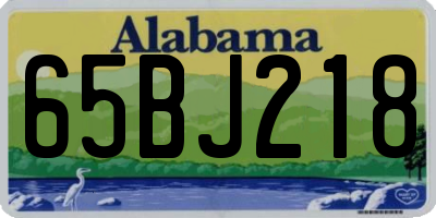 AL license plate 65BJ218