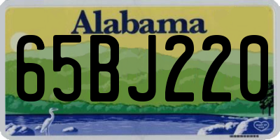 AL license plate 65BJ220