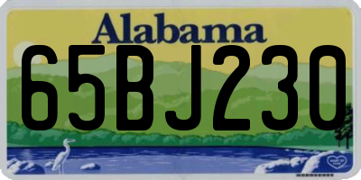 AL license plate 65BJ230