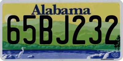 AL license plate 65BJ232