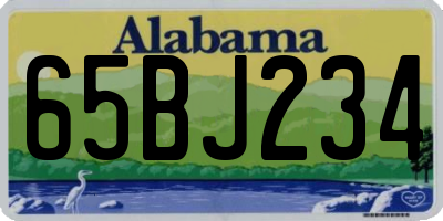 AL license plate 65BJ234