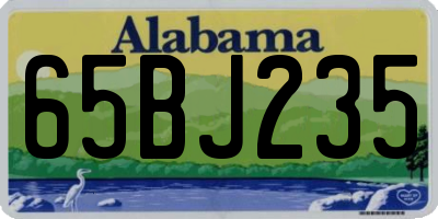 AL license plate 65BJ235