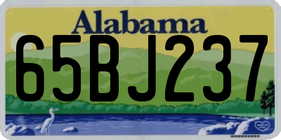 AL license plate 65BJ237
