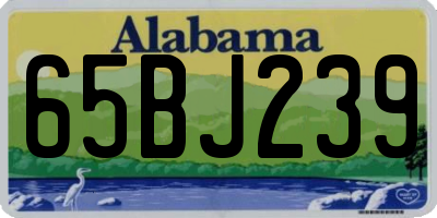 AL license plate 65BJ239