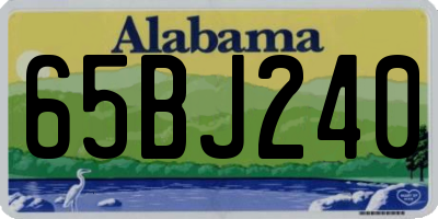 AL license plate 65BJ240