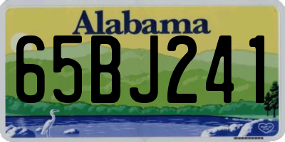 AL license plate 65BJ241