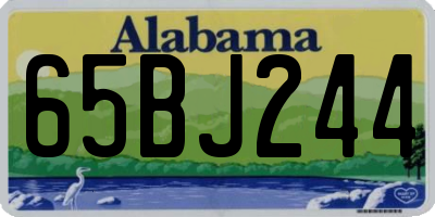 AL license plate 65BJ244
