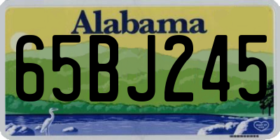 AL license plate 65BJ245