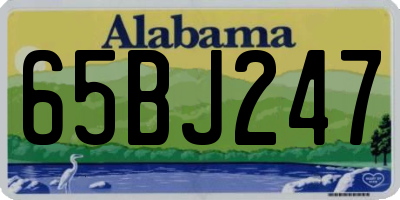 AL license plate 65BJ247