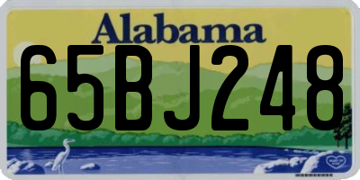 AL license plate 65BJ248