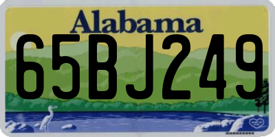 AL license plate 65BJ249