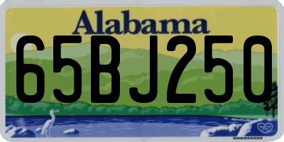 AL license plate 65BJ250