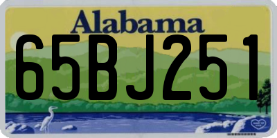 AL license plate 65BJ251