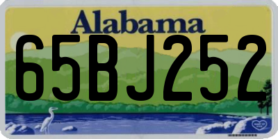 AL license plate 65BJ252