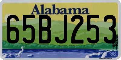 AL license plate 65BJ253