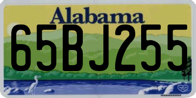 AL license plate 65BJ255