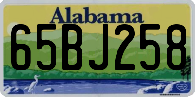 AL license plate 65BJ258