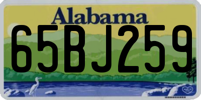 AL license plate 65BJ259