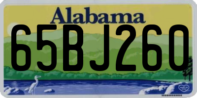 AL license plate 65BJ260