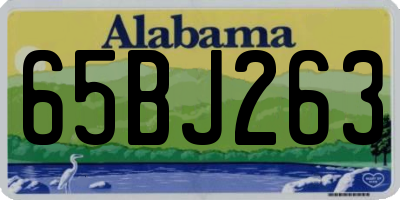 AL license plate 65BJ263