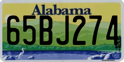 AL license plate 65BJ274