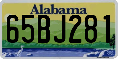 AL license plate 65BJ281
