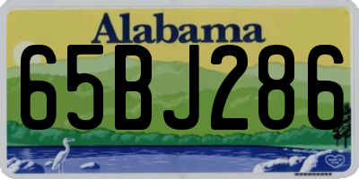 AL license plate 65BJ286
