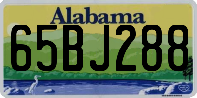 AL license plate 65BJ288