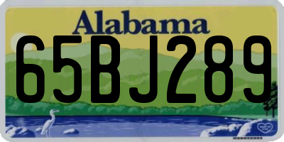 AL license plate 65BJ289