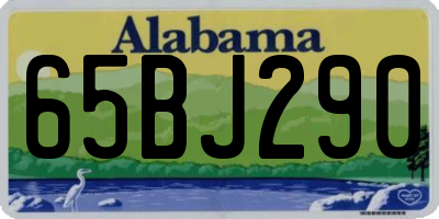 AL license plate 65BJ290