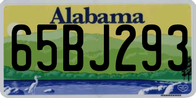 AL license plate 65BJ293