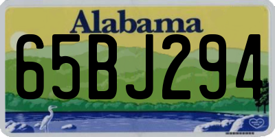 AL license plate 65BJ294