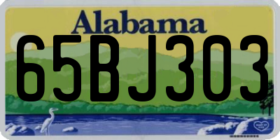 AL license plate 65BJ303