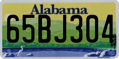 AL license plate 65BJ304