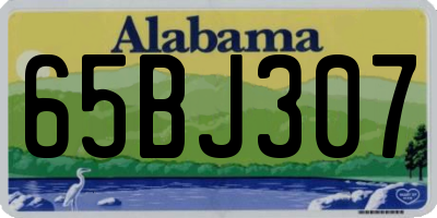 AL license plate 65BJ307