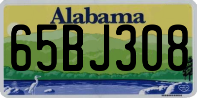 AL license plate 65BJ308