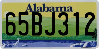 AL license plate 65BJ312