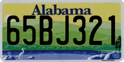 AL license plate 65BJ321